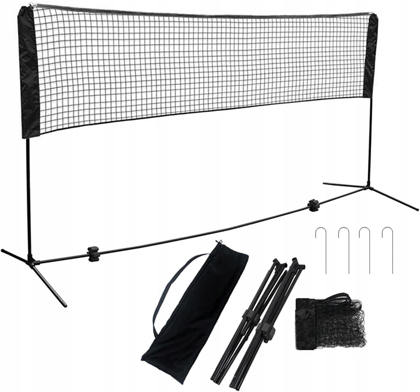 SIATKA DO BADMINTONA SIATKÓWKI TENISA REGULOWANA 4m x 1,5m REGULOWANA