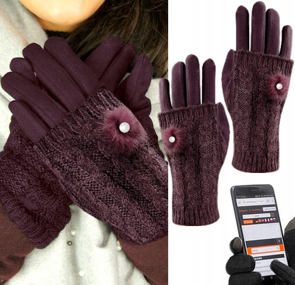 

Ocieplane Rękawiczki Dotykowe Damskie Do Telefonu