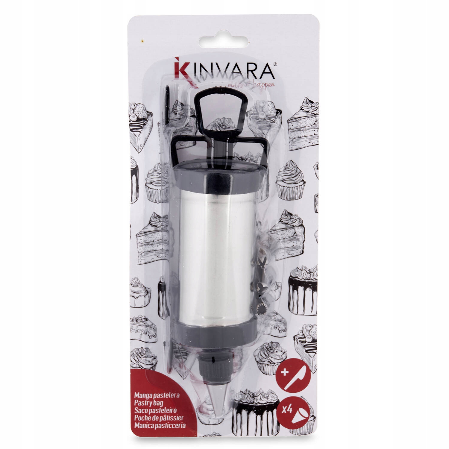 SZPRYCA DO KREMU Z 4 KONCÓWKAMI, KINVARA Marka Kinvara