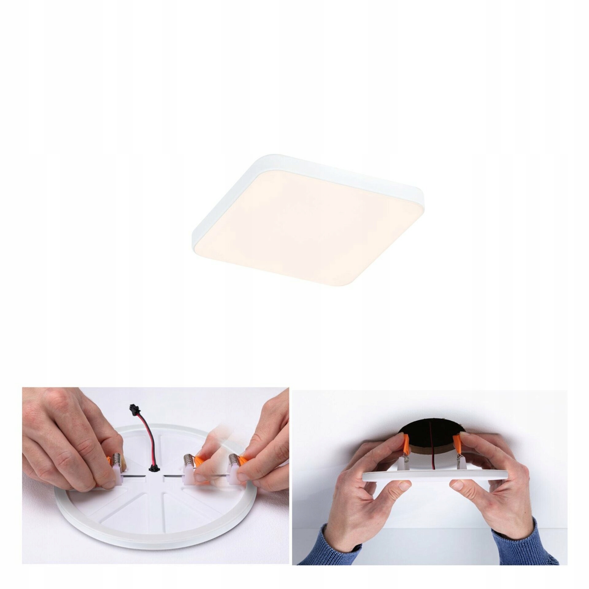 Paulmann VariFit Led vestavné svítidlo Veluna Edge 90x90mm IP44 3000K bílé