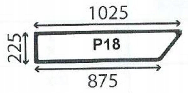 sklo pro traktor Ford série 30 zadní spodní