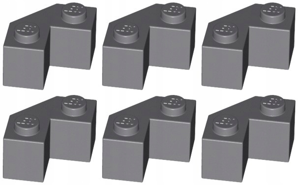 

Lego 87620 Klocek Narożny 2x2 szary ciemn (6g 6szt