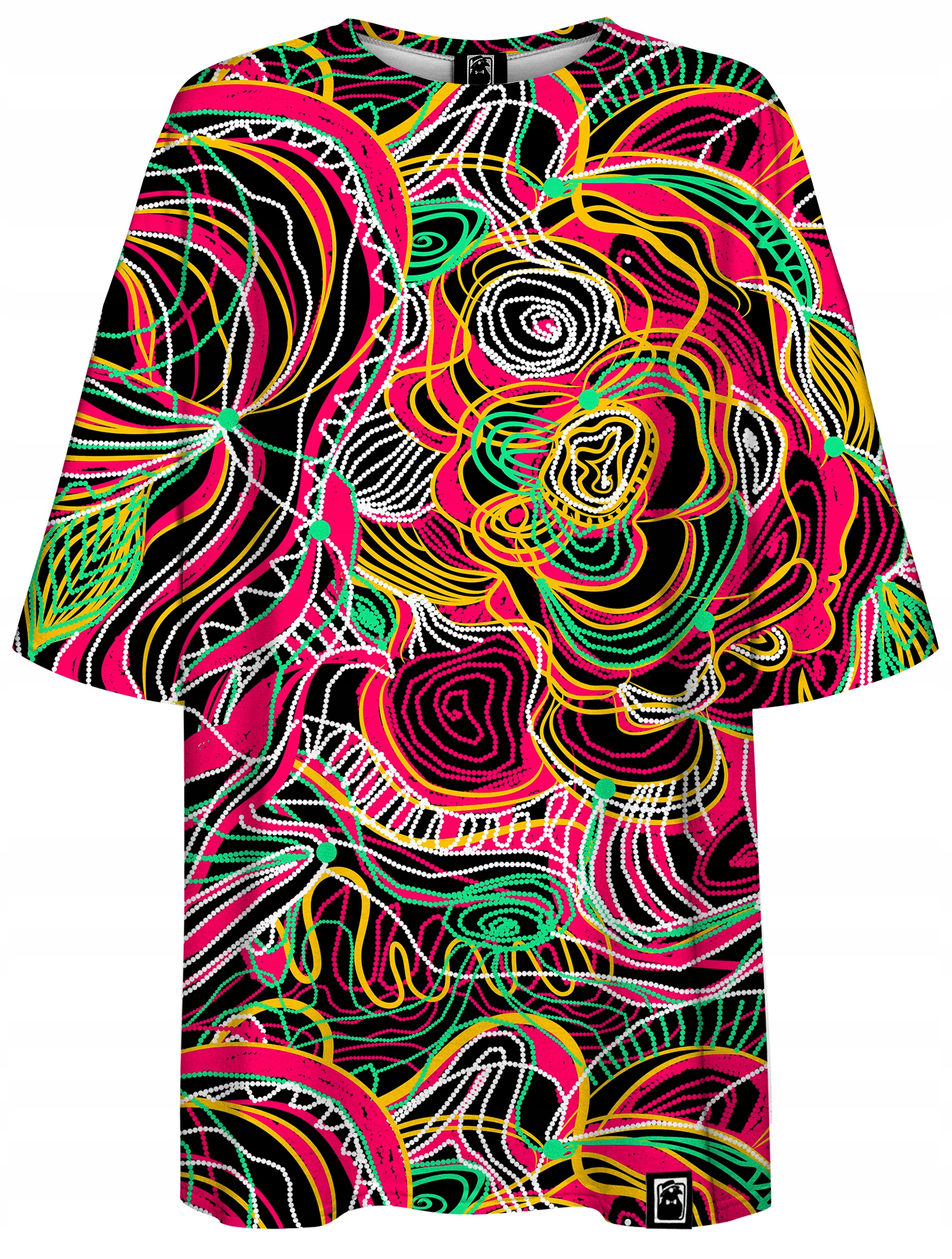 

D T-shirt Oversize Koszulka Drawn Flowers M/L