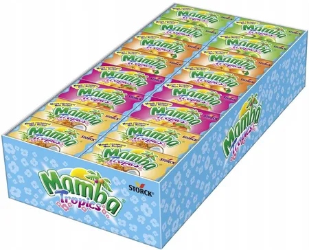 Levně Storck Mamba Tropics Rozpustná žvýkačky s ovocnými příchutěmi 26.5 g