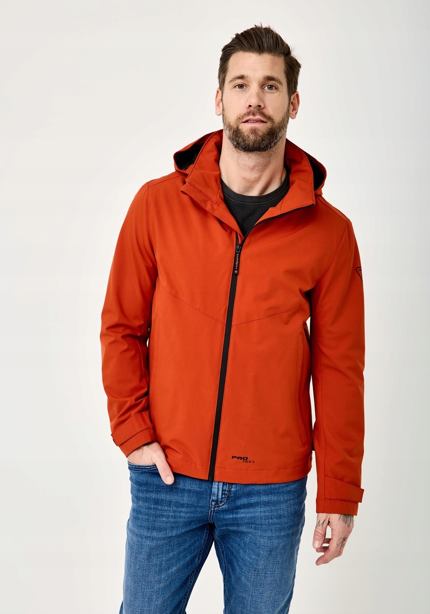 Pánská bunda proti dešti červená Redpoint Velké velikosti Velikost 6XL