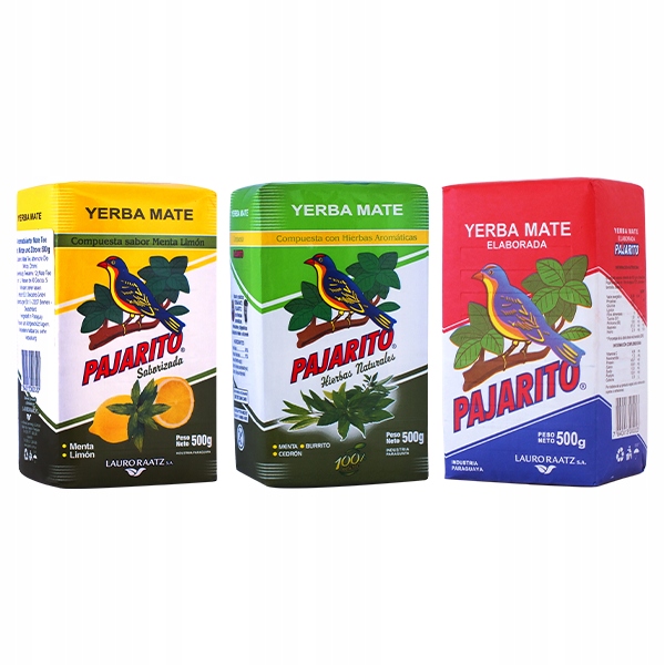 Levně Sada Yerba Mate Pajarito Limon, Hierbas, Elaborada 3x500 g 1,5 kg