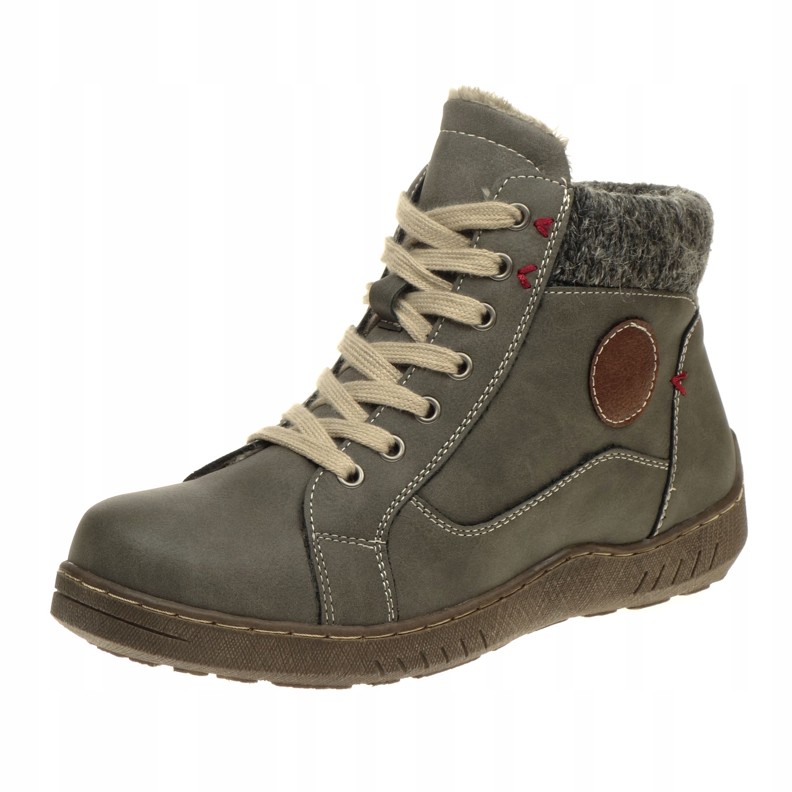 Dámské zimní boty Skotnicki Posuvník zateplený kožešinou Grey 37