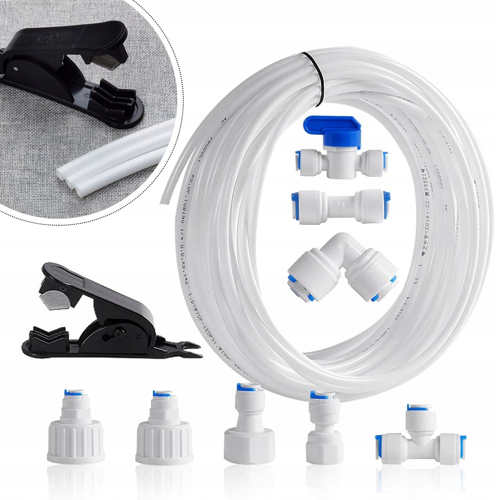 

Zestaw 15M Wąż Wężyk Do Lodówki 1/4'' Filtry Wody