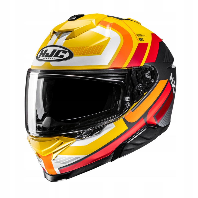 Motocyklová Prilba Hjc I71 Viz Yellow Red XL