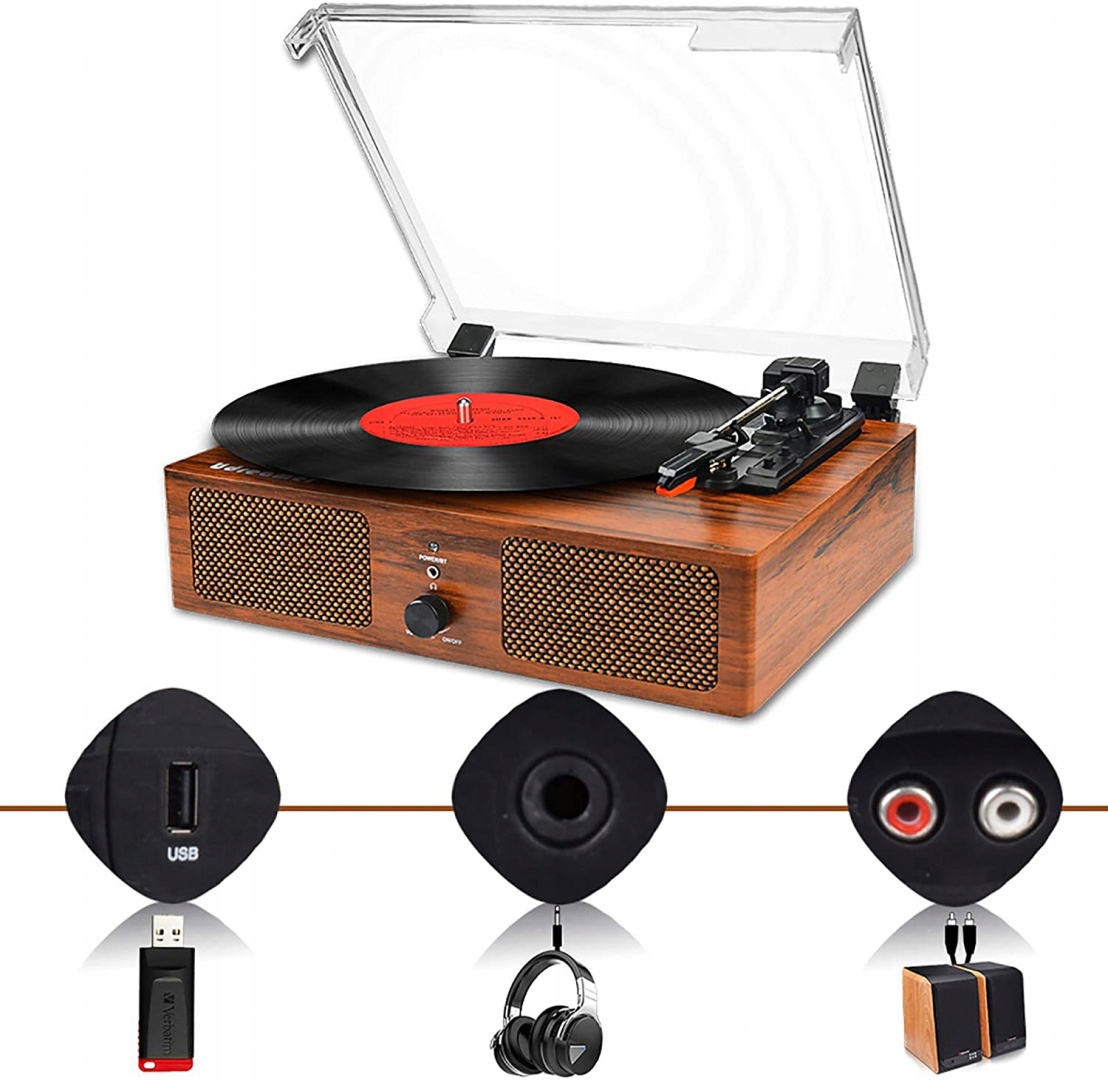 Gramofon UDREAMER UD001-Y Bluetooth USB RCA AUX Marka Udreamer