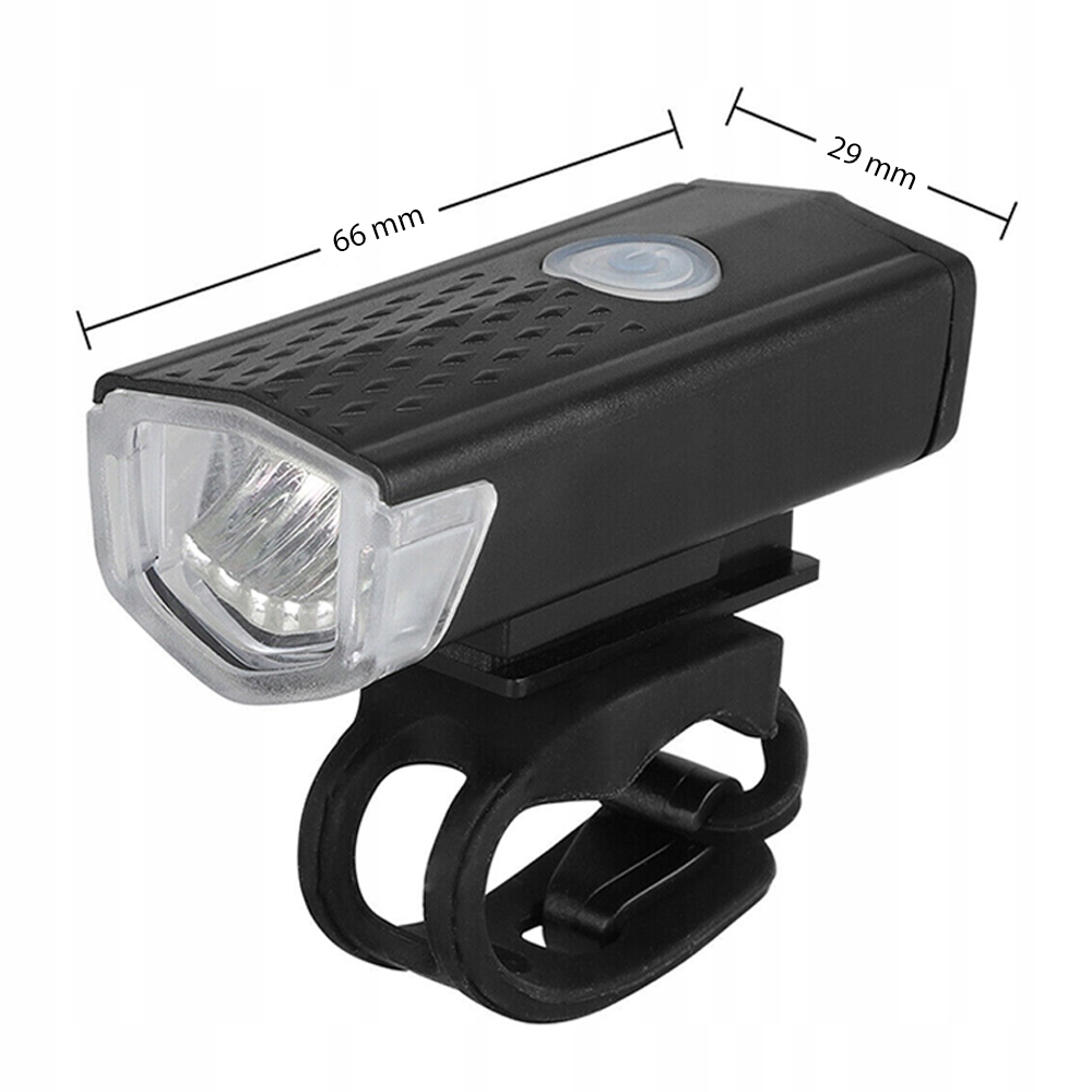 LAMPKA ROWEROWA LED USB PRZÓD OŚWIETLENIE NA ROWER Czas pracy 12 h