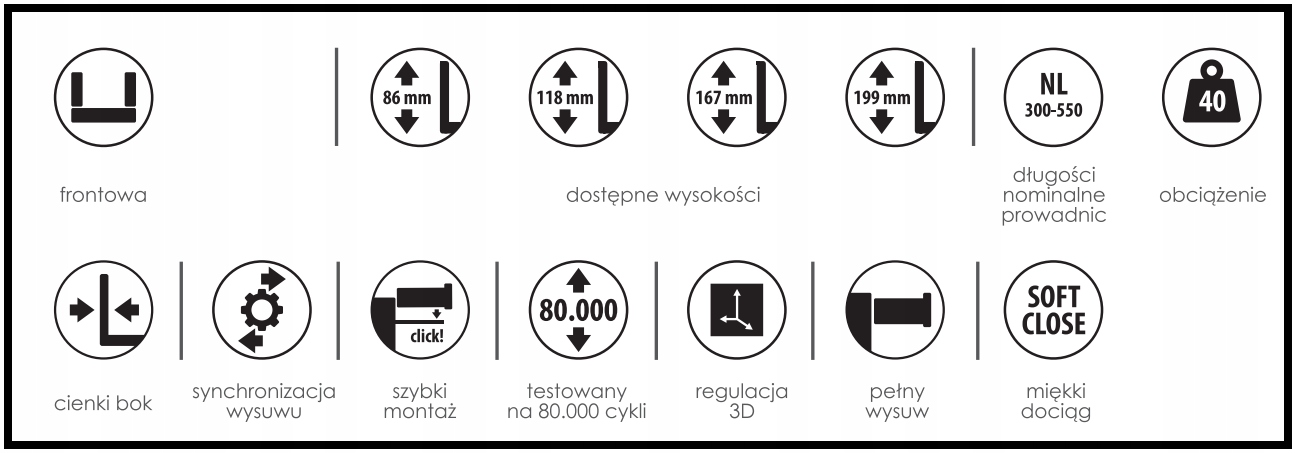 Szuflada REJS Ultra Box H-118 L- 300 BIAŁA Marka bez marki