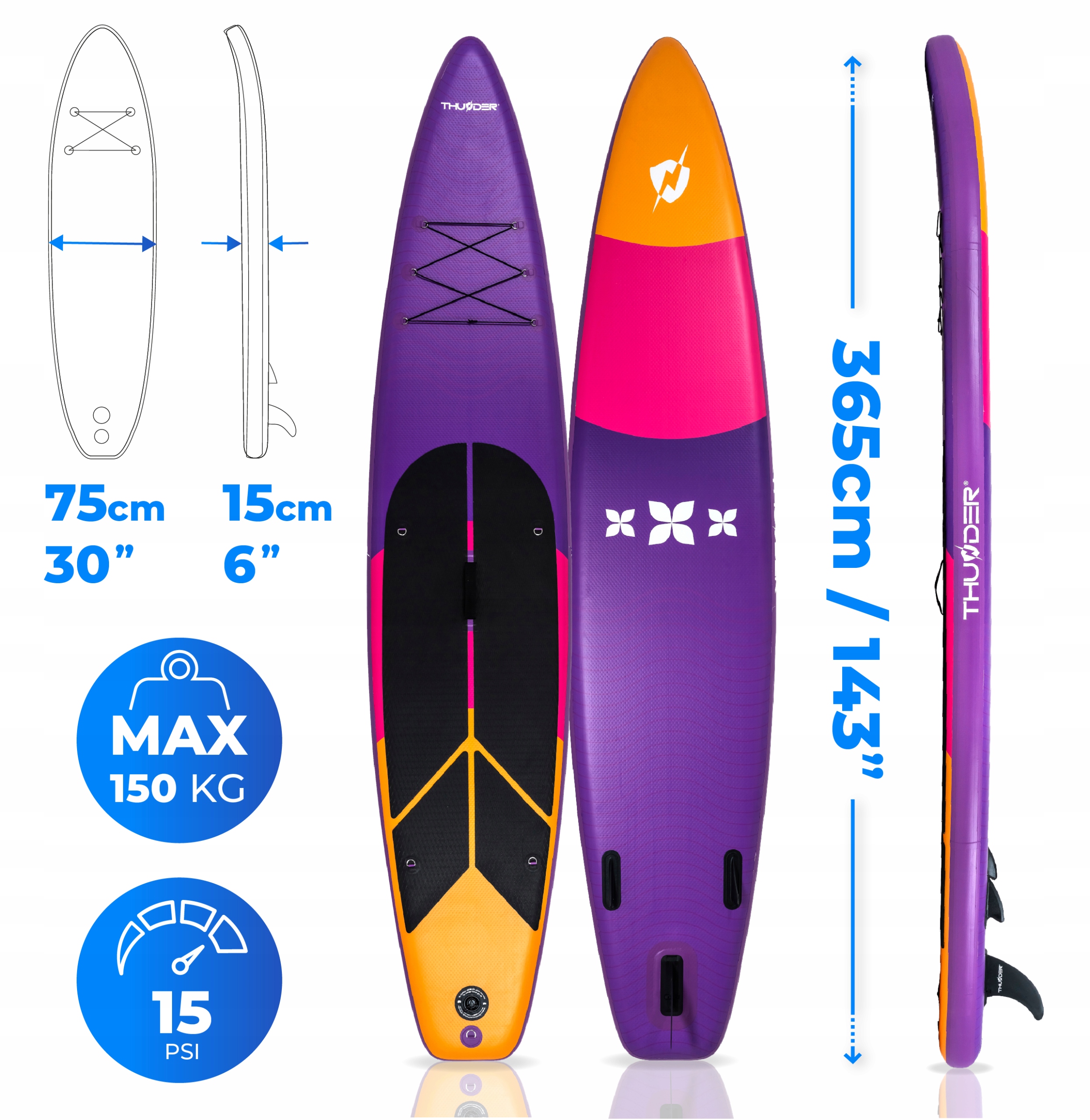 Deska SUP 365cm
