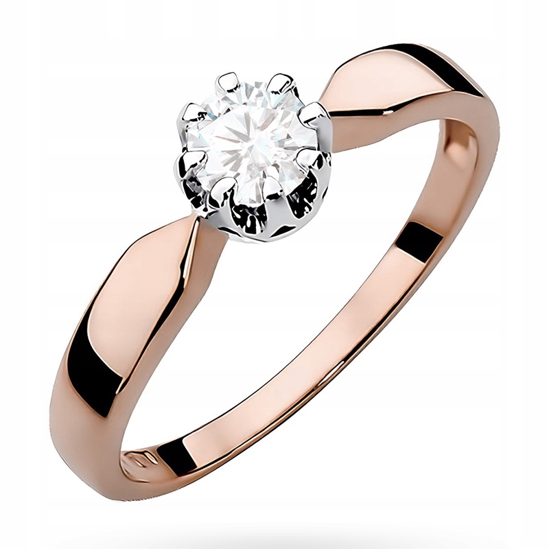 Zlatý Prstýnek ryzosti 585 Laboratorní diamant 0,40 ct 14k