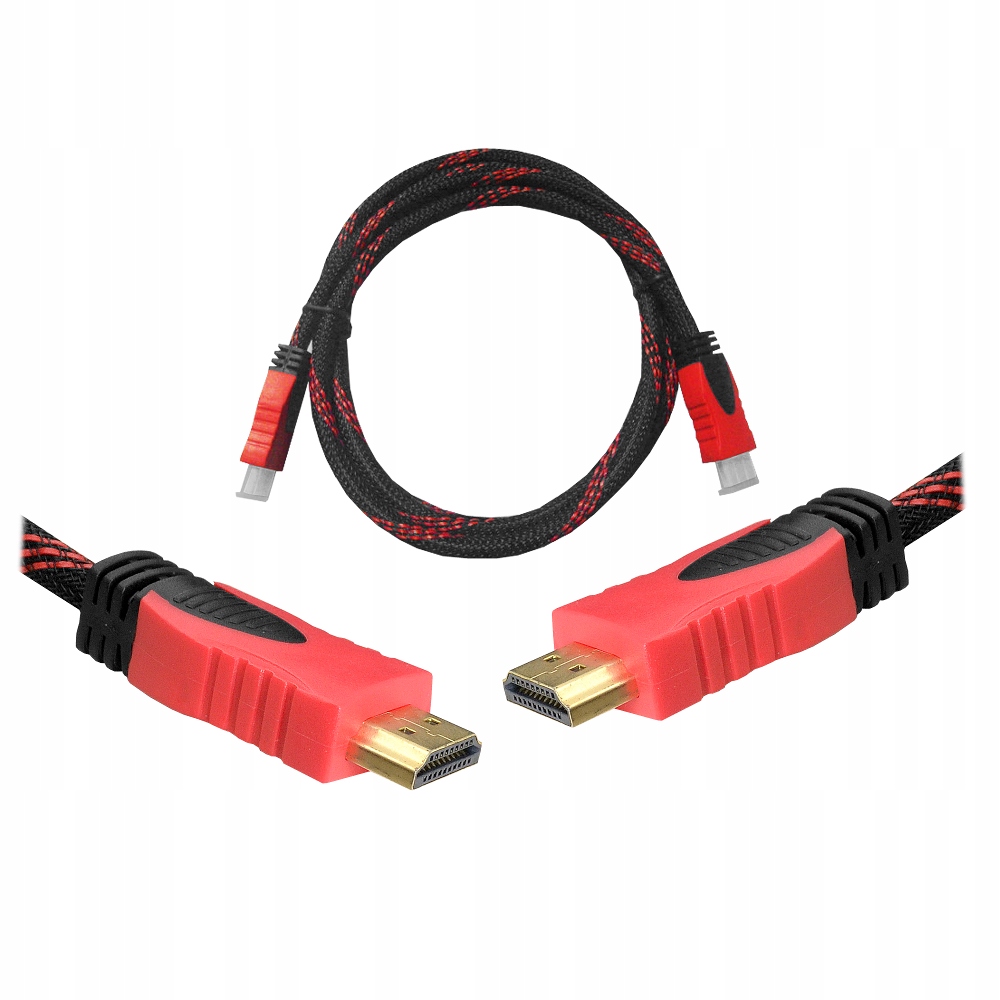 Kabel Hdmi-hdmi 1,5m czerwony v1.4 blis