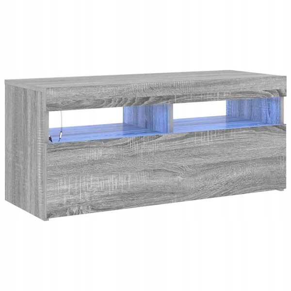 Skříňka pod televizi vidaXL s Led osvětlením Dub Sonoma 90x35x40 cm Obývací pokoj