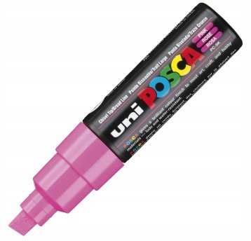 MARKER POSCA PC-8K UNI Z FARBĄ PLAKATOWĄ RÓŻOWY