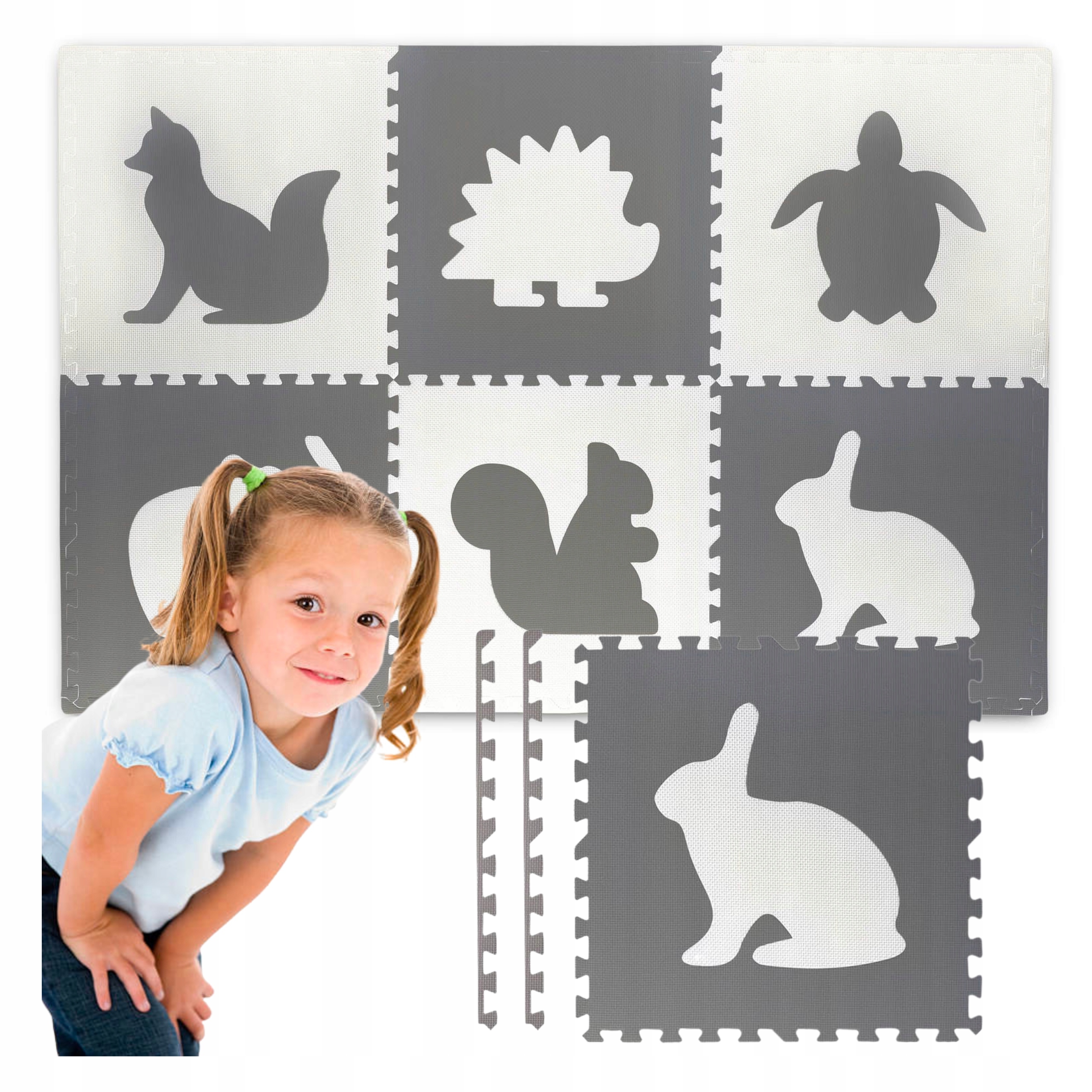 MATA PIANKOWA DLA DZIECKA DUŻA XXL 180x120 PUZZLE DO ZABAWY RACZKOWANIA