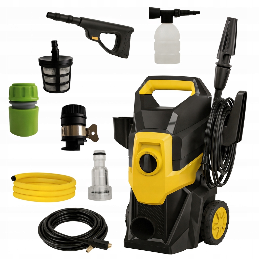 Tlaková myčka 260 bar 2500 W Bubnový vozík na hadici Akcesoria 4,5 l/min WIN16