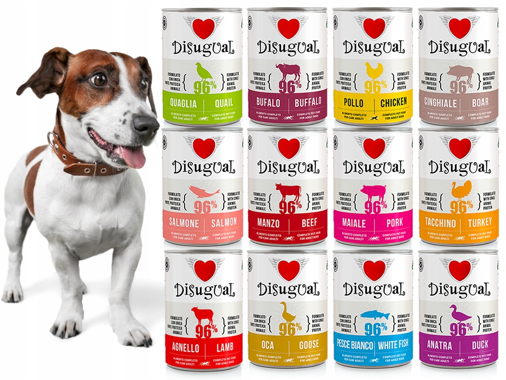 Levně Disugual Monoproteinové krmivo 12 Příchutí 12 x 400 g