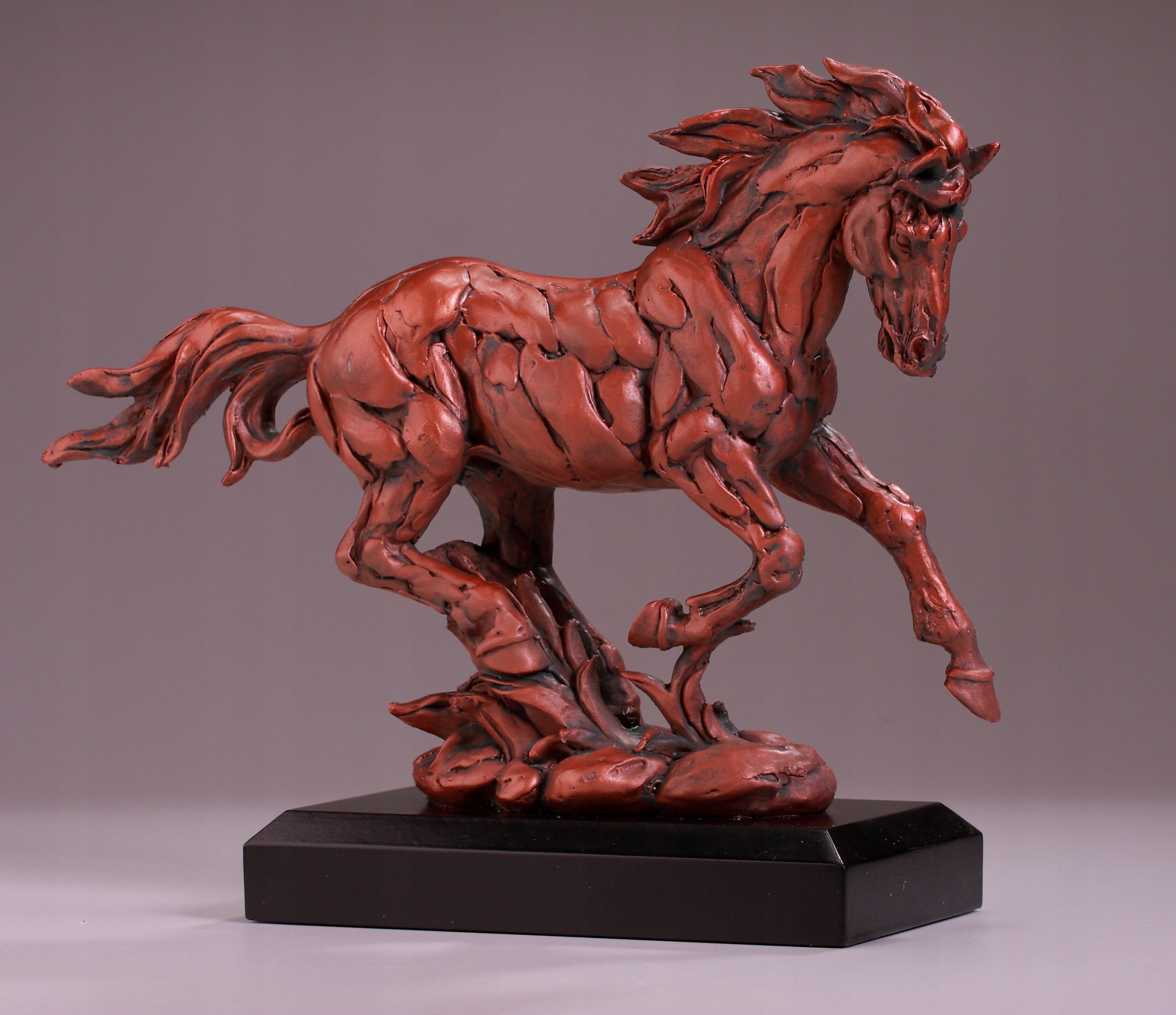 FIGURA, RZEŹBA, KOŃ, KOŃ NA PODSTAWIE, ART