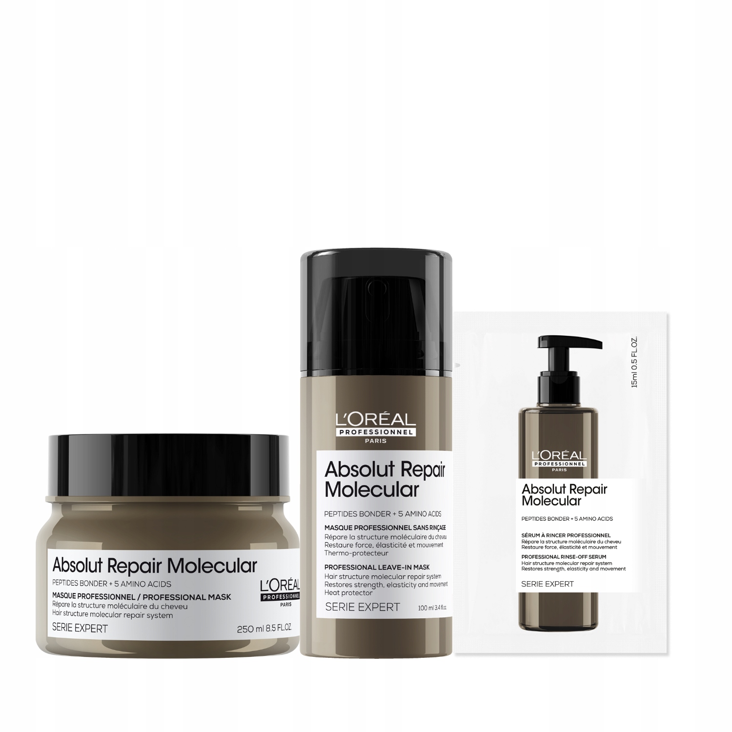 Loreal Absolut Repair Molecular pro poškozené vlasy: 2 masky sáček