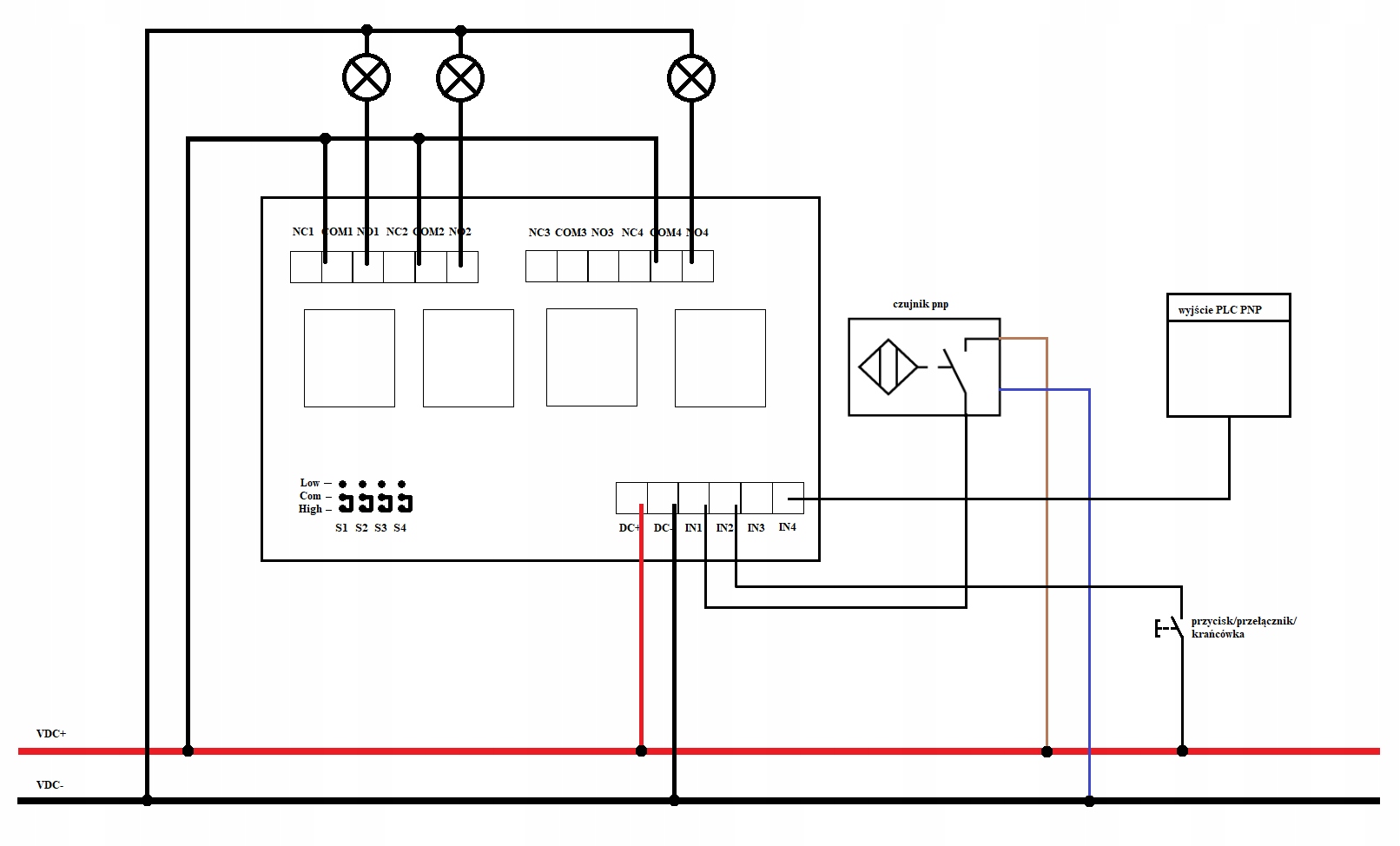 Moduł przekaźnikowy ośmiokanałowy 5VDC Model IW-IT-09072