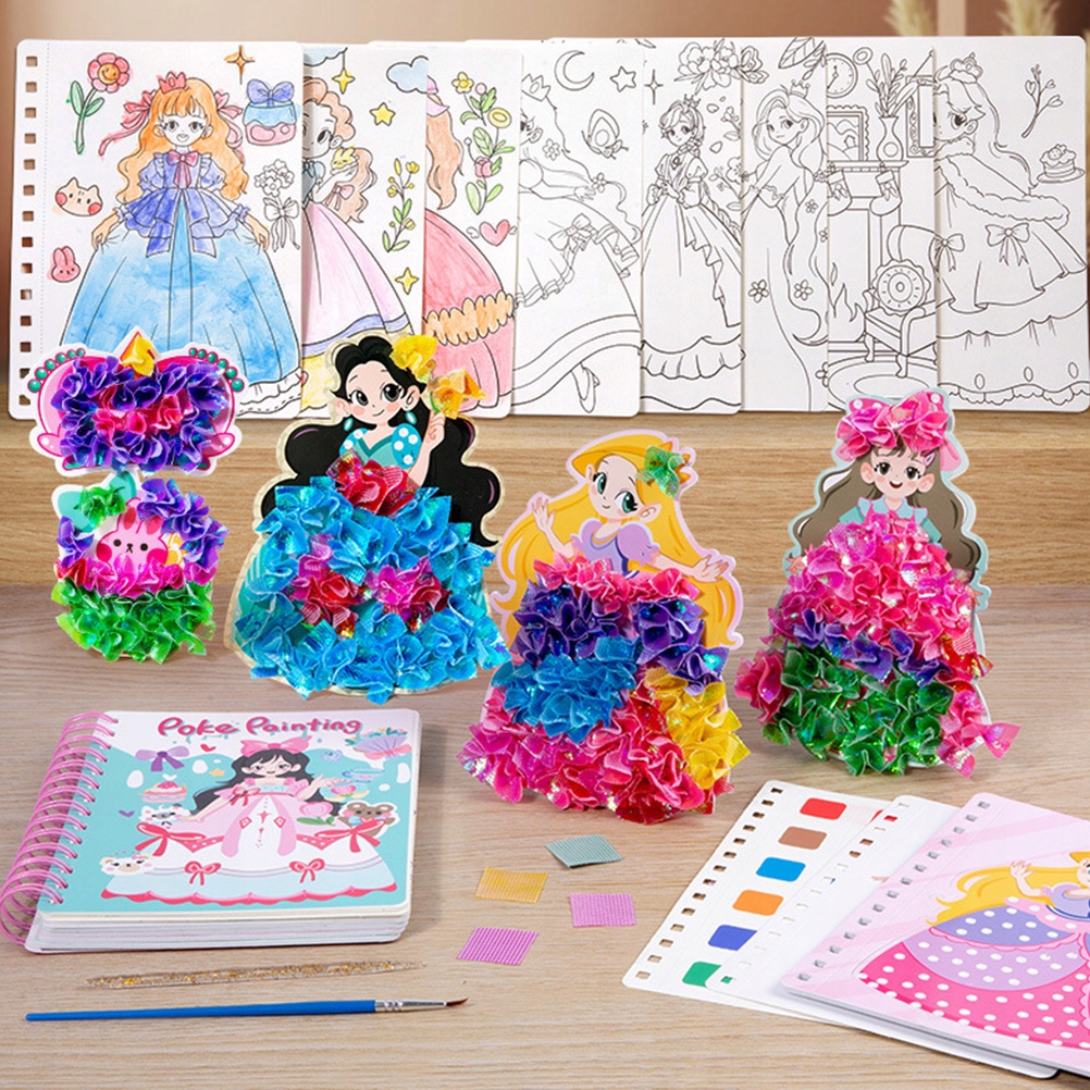 ZESTAW DO MALARSTWA DLA DZIECI POKE ART UBIÓR KSIĘŻNICZKI ZABAWKA Marka bez marki