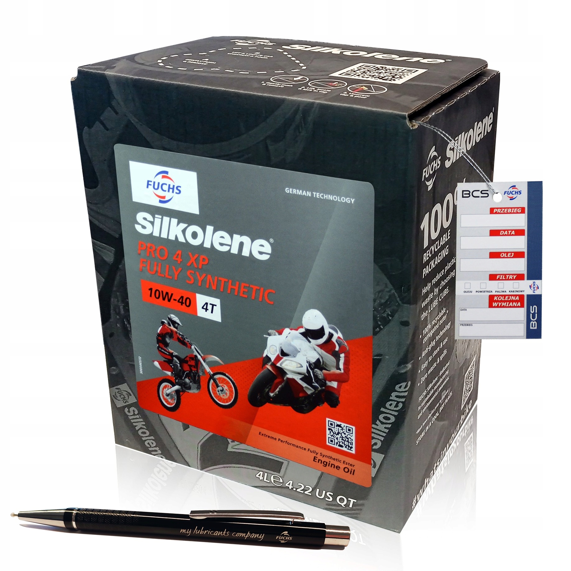 4 Litry Fuchs Silkolene Pro 4 10W40 Xp Olej Silnikowy Do Motocykli 4T 4L