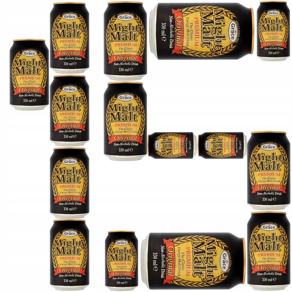 15 x Bezalkoholový sladový nápoj 0% Alcohol Mighty Malt Drink 330 ml Grace