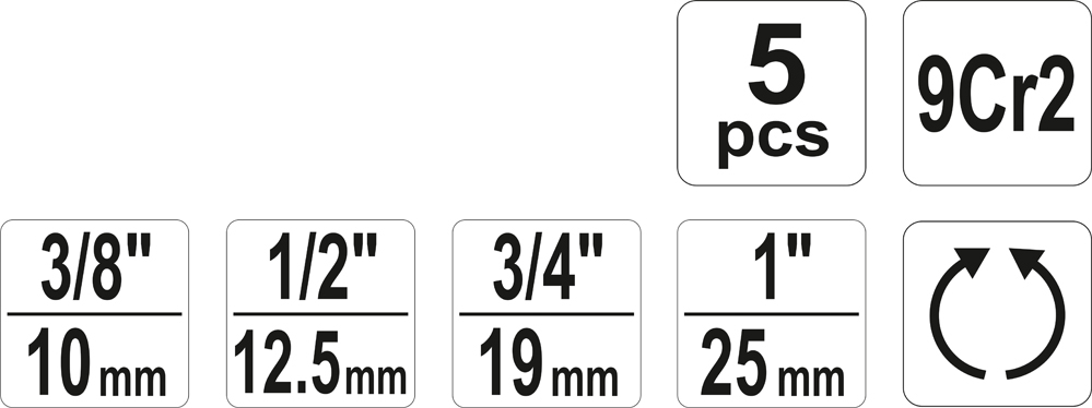 YATO GWINTOWNICA RĘCZNA Z SYSTEMEM GRZECHOTKOWYM DO RUR 4 GŁOWICE YT-29001 Waga produktu z opakowaniem jednostkowym 0.15 kg
