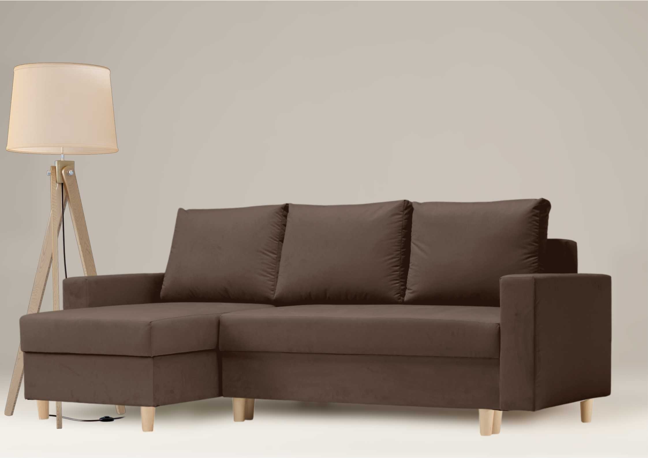 kanapa narożnik skandynawski SOFA funkcja spania Szerokość mebla 225 cm