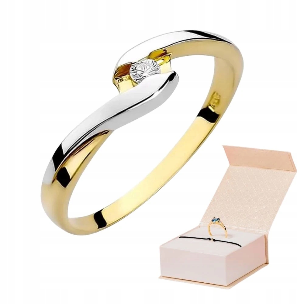 Zlatý Prstýnek S Diamantem 585 Briliant 0,05 Ct Zlatý Náramek