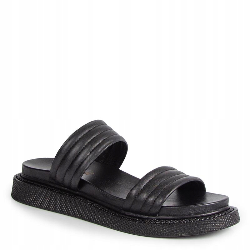 Carinii B9983 Černé Kožené Nazouváky 39