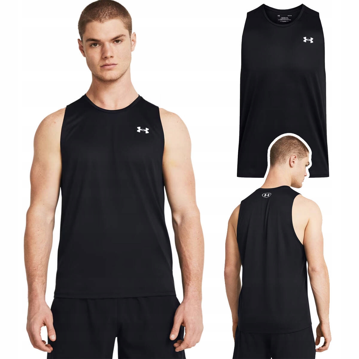 Koszulka Tank Top męski Under Armour Tech Tank 1382795 Czarny r. XXL
