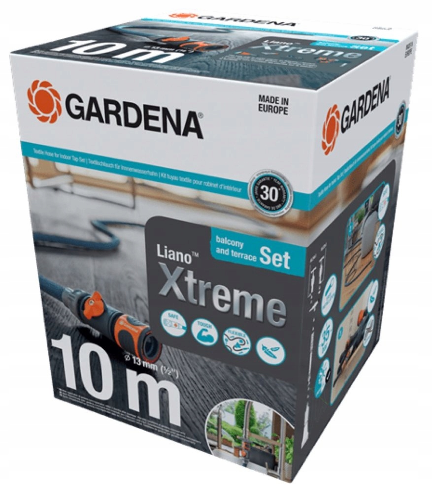 Textilná hadica Gardena Liano Xtreme 10m súprava, 18490-20