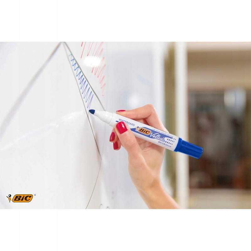 BIC ZESTAW VELLEDA 1701 OKRĄGŁY MARKER SUCHOŚCIERALNY DO TABLIC 4 KOLORY Kod producenta 904941