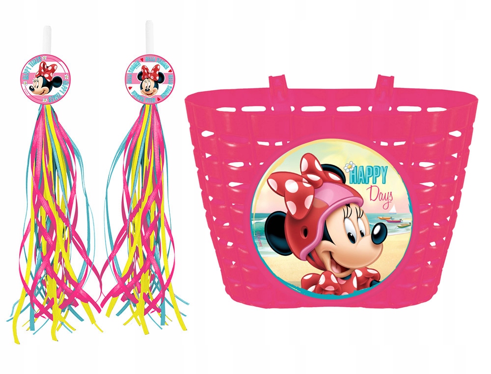 

2x Wstążka Koszyk Rowerowy Disney Myszka Minnie