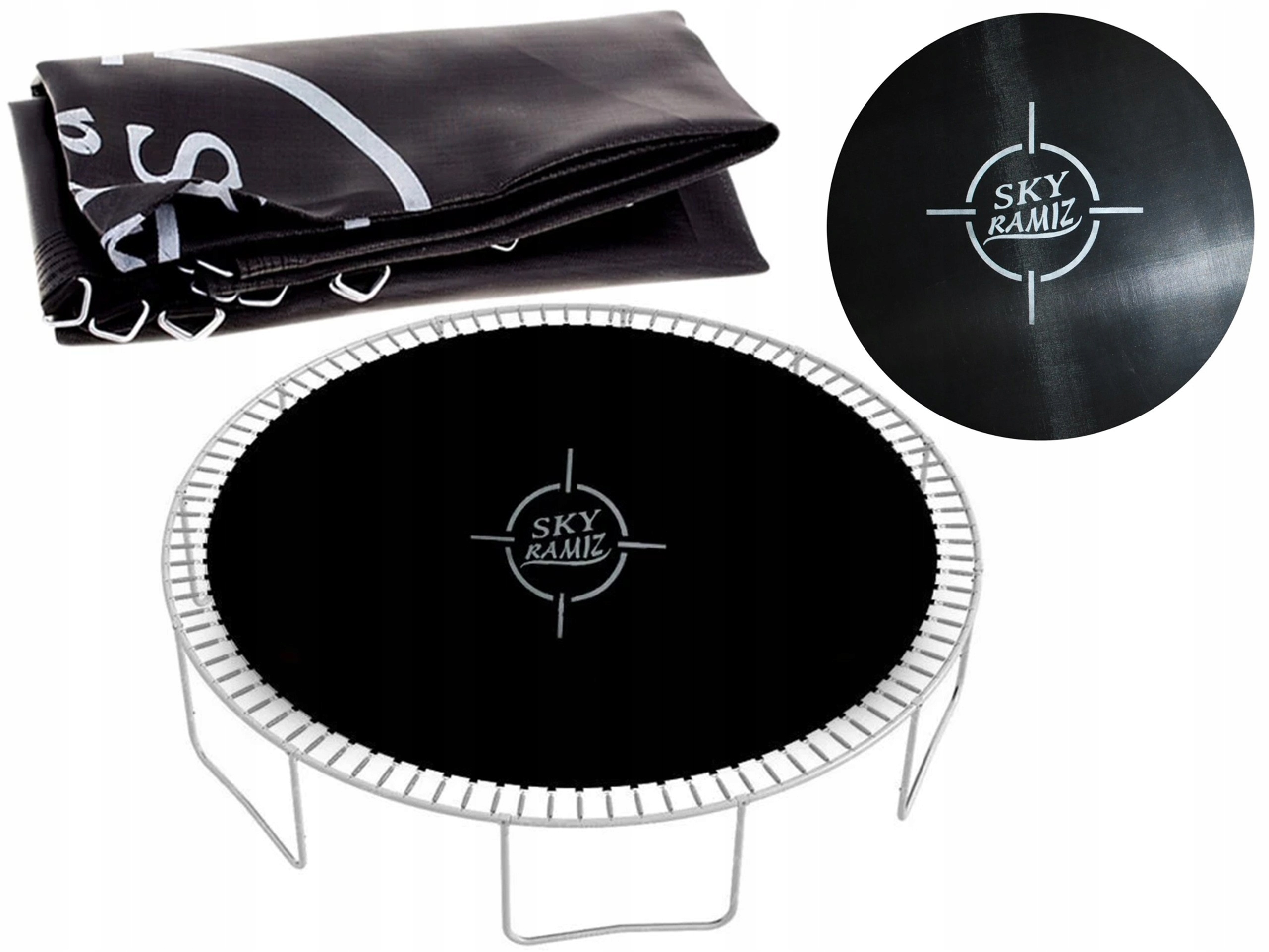 BATUT MATA DO TRAMPOLINY 8FT 244cm 48 zaczepów SkyRamiz wytrzymała