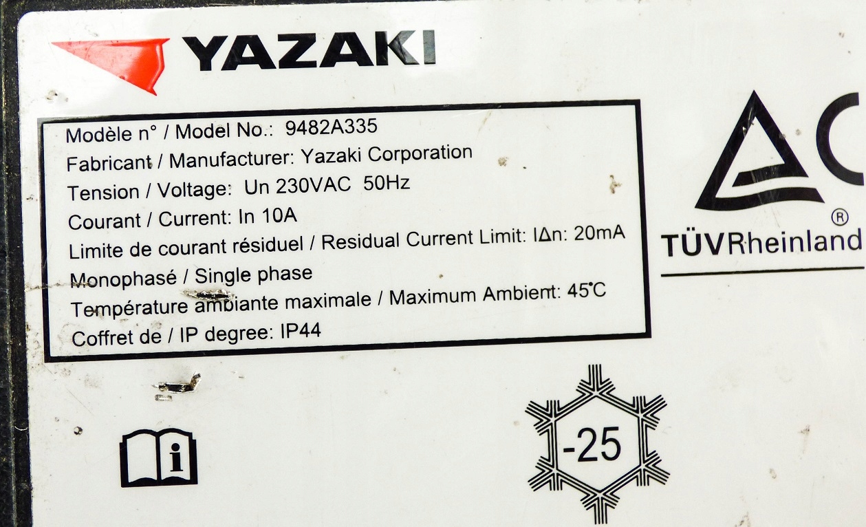 Ładowarka TYP 1 Oryginalna YAZAKI 10A 230V Marka FORD OE