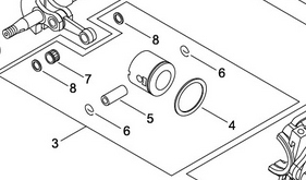 Sada piestu Echo CS-362TES P021-045440 Originál