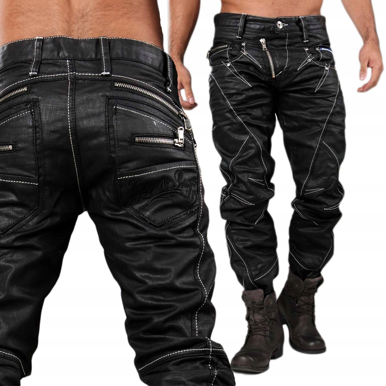 Cipo Baxx Voskované džíny Western Motor Style