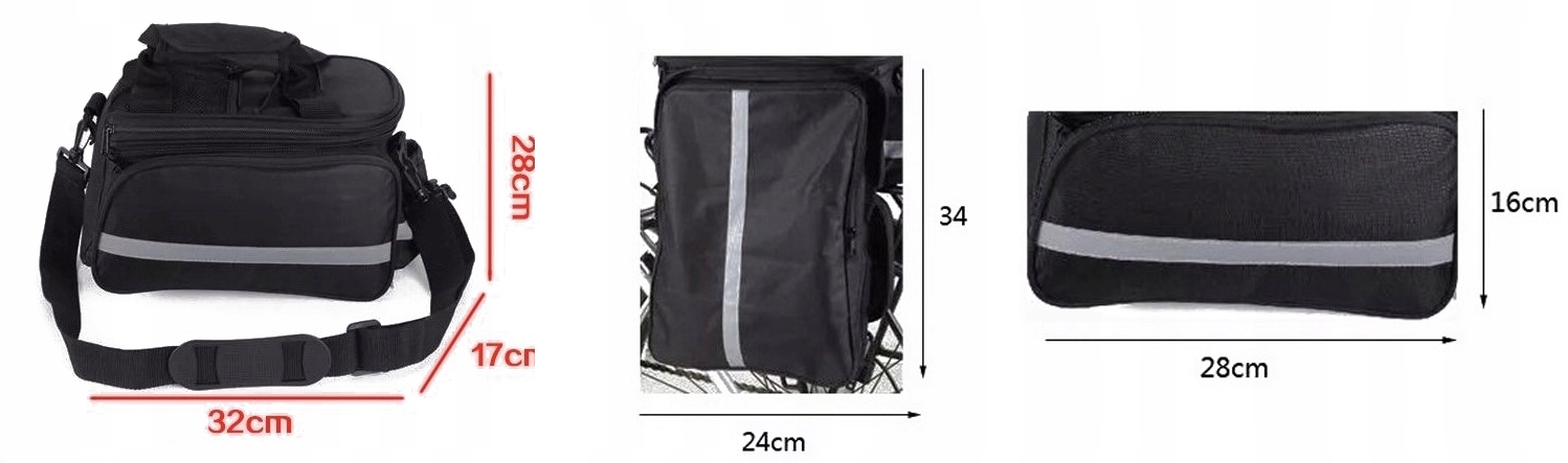 TORBA NA ROWER BAGAŻNIK SAKWA ROWEROWA ODBLASKOWA KUFER POJEMNY 30L Marka Gearox