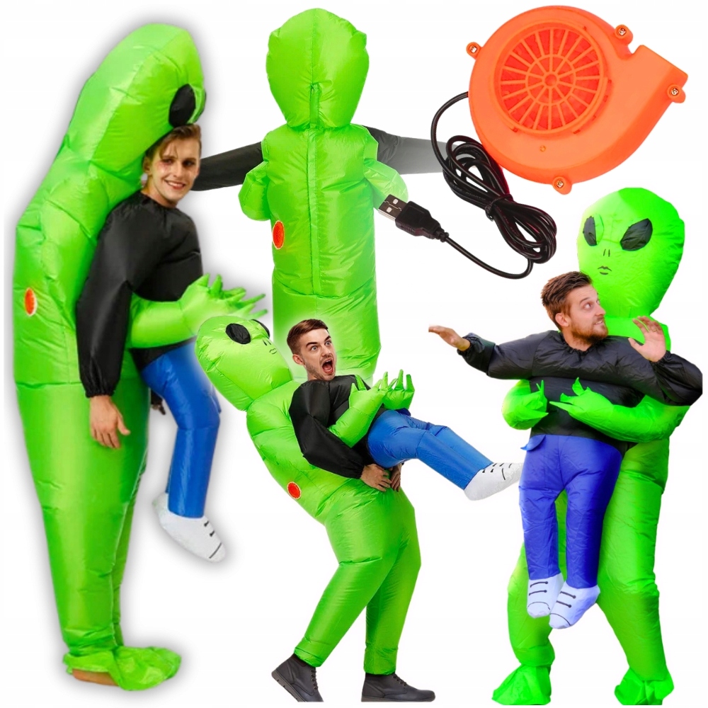 Nafukovací Kostým Alien Ufo Mimozemšťan Převlek Kostým Karneval Samonafukovací