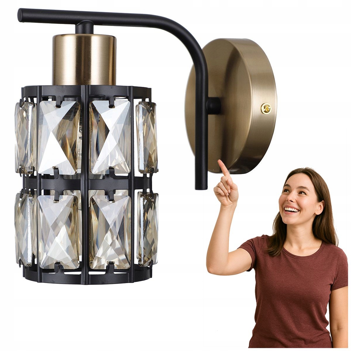 Nástěnné svítidlo Menfi WL-44236-1-BK-GD Italux