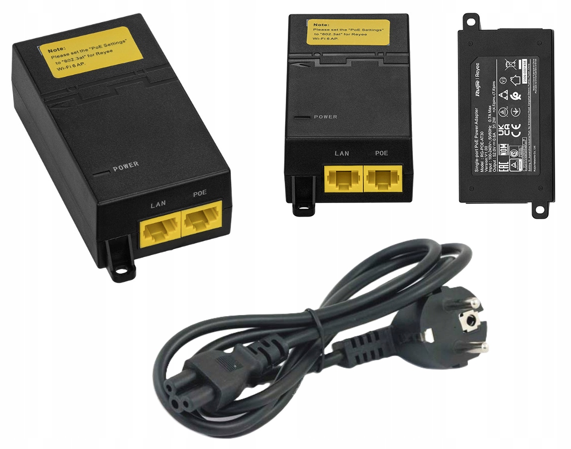 Zasilacz PoE RG-POE-AT30 31.2W Ruijie Reyee do zasilania urządzeń przez PoE