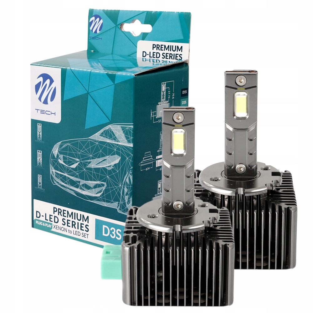 D3S Led Zestaw Retrofit Plug & Play Canbus Żarniki 8400lm Xenon 6000K