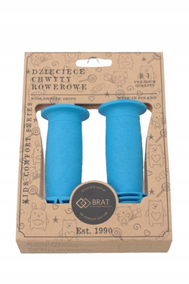 

Chwyty rowerowe dziecięce Brat niebieskie 100mm