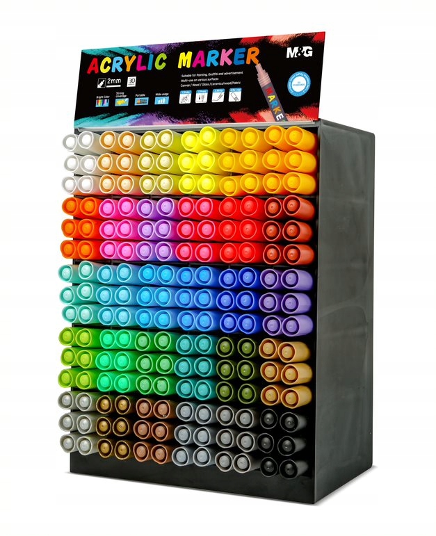 Marker akrylowy 1-2 mm pomarańczowy A'6 4082