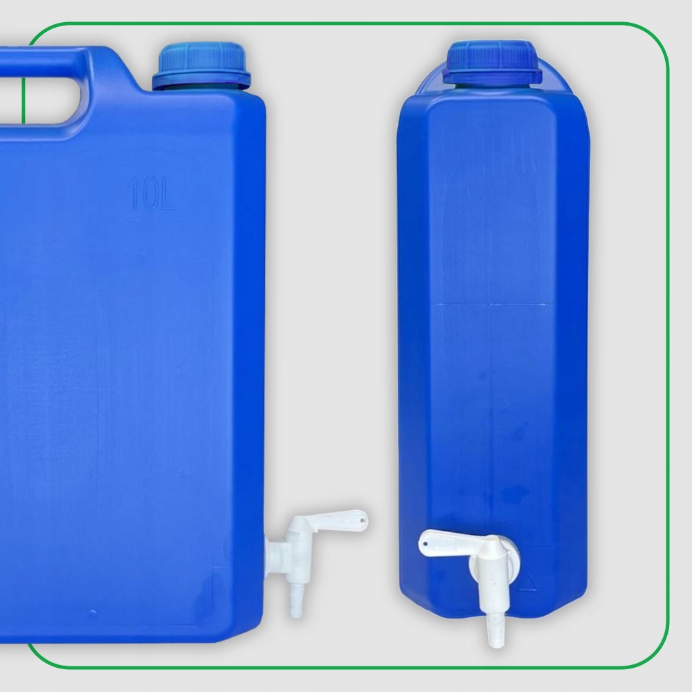 KANISTER pojemnik na WODĘ 10L kran PLASTIKOWY ATEST do WODY PITNEJ EAN (GTIN) 5906438205428